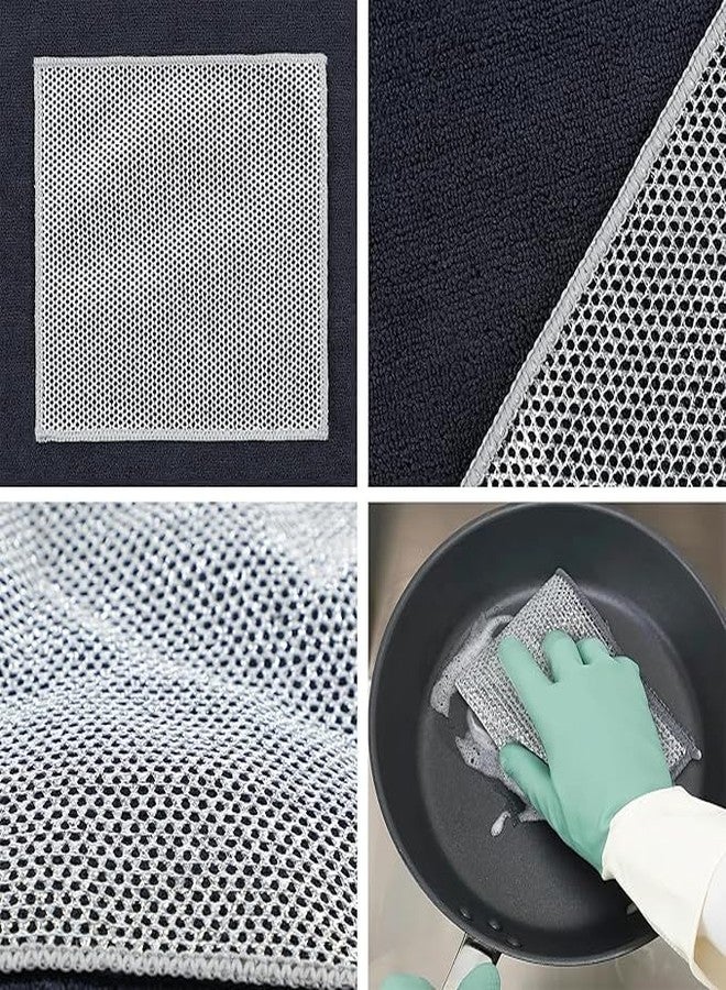 Oblivion Multipurpose Wire Dishwashing Rags 20x20cm | Steel Wire Dish Cloth | Microfiber Cleaning Cloth | Kitchen Cleaning Clothes | Cleaning Tools | Wire Cleaning Cloth for Kitchen (Pack of 10) - Image 5